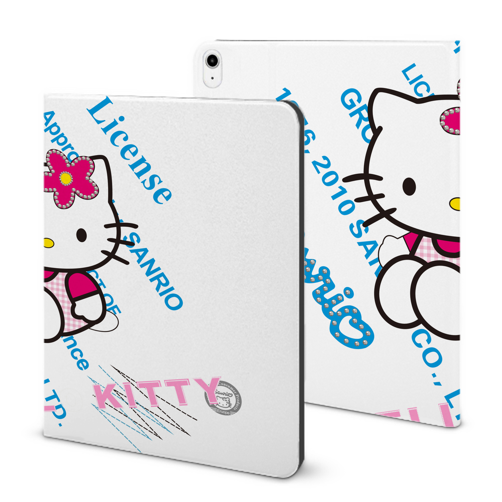 （画像用） Hello Kitty ハローキティ IPadケース ペンホルダー付き ブックスタイルデザイン